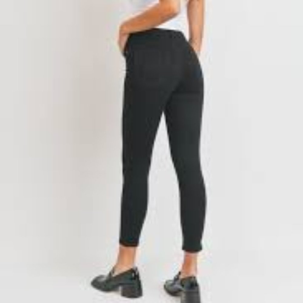 Crippen Black Mid Rise Cropped Slim Leg Jeans Size 26 Like New